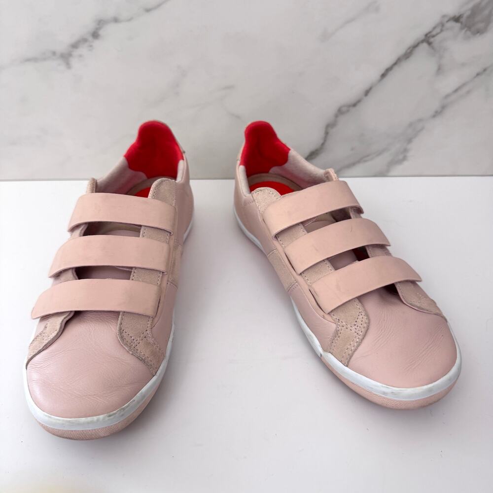 Plae Womens Larkin Sneaker Size 7 Comfort Leather Strappy Cameo Rose